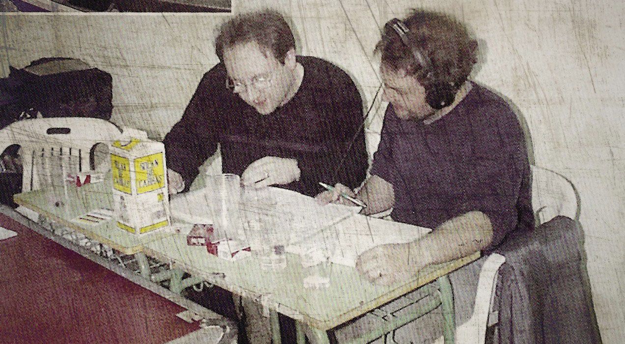 Ramon Garcia i José Rafael Pascual, en un momento de la grabación